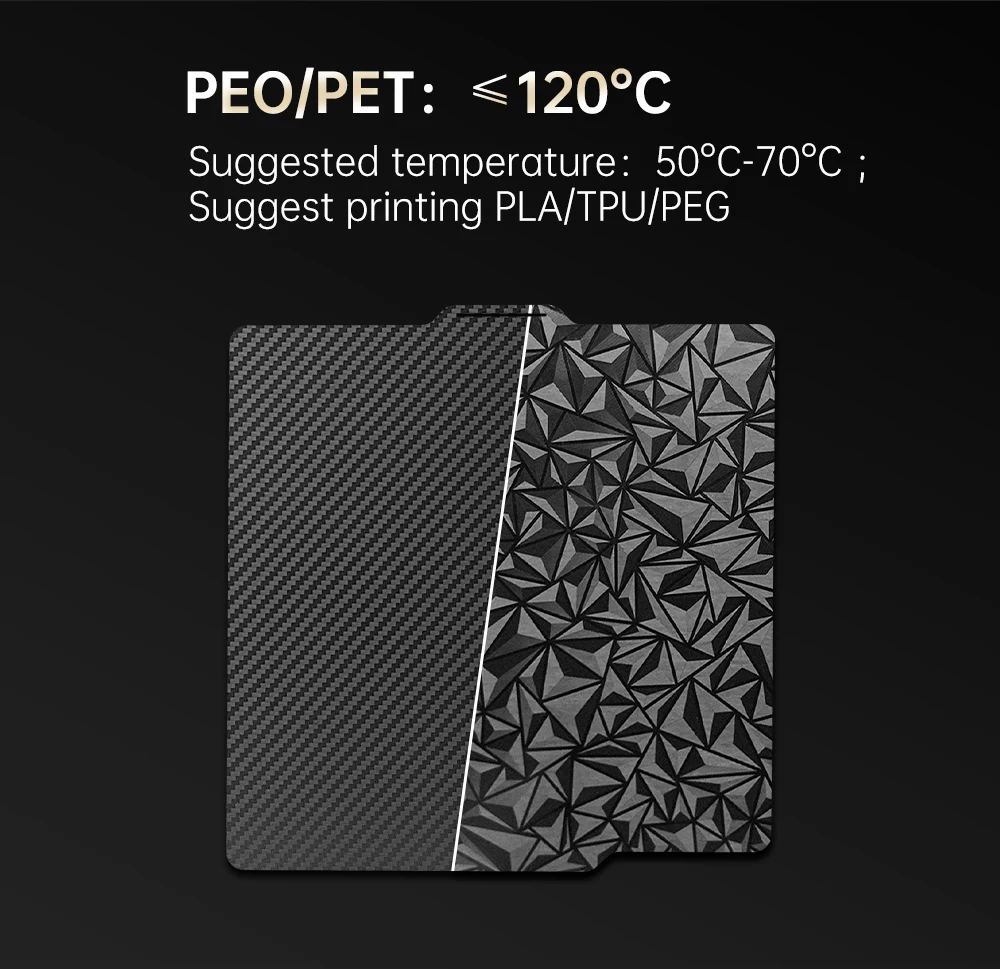 257x257 мм текстурированный Гладкий ПЭТ PEO пружинный стальной лист для Bambu Lab x1 P1P