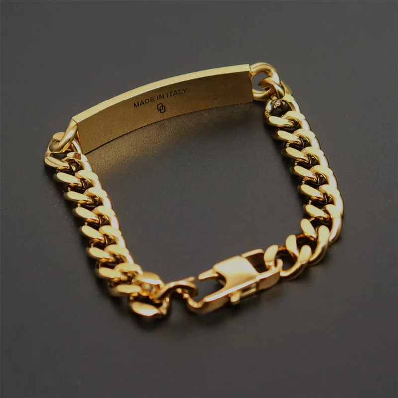 1017 ALYX 9SM Bracelet Men Women High Quality Chain Classic Carve Logo Alyx Bracelets Made In Italy Hook Buckle Stainless Steel