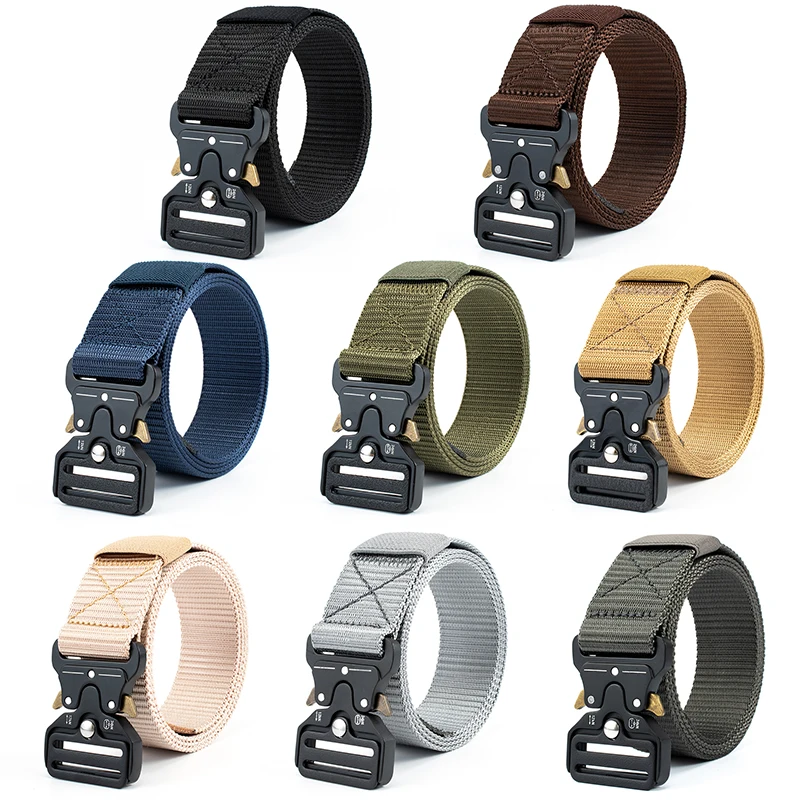 

Cobra Buckle Tactical Belt For Male Army Fans Multi-Functional Nylon Outdoor Training Belt Can Be Printed With Logo 2023