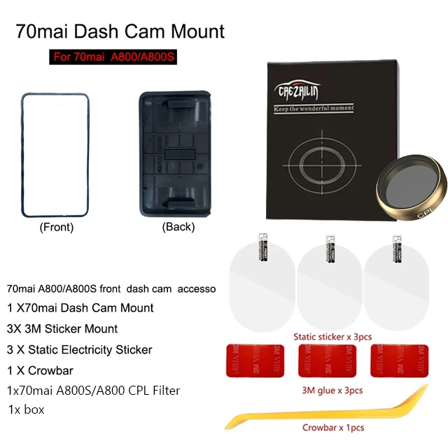 Оригинальное крепление 70mai для видеорегистратора Dash Cam Pro D02 Plus A500 + A500S A800 A800S |