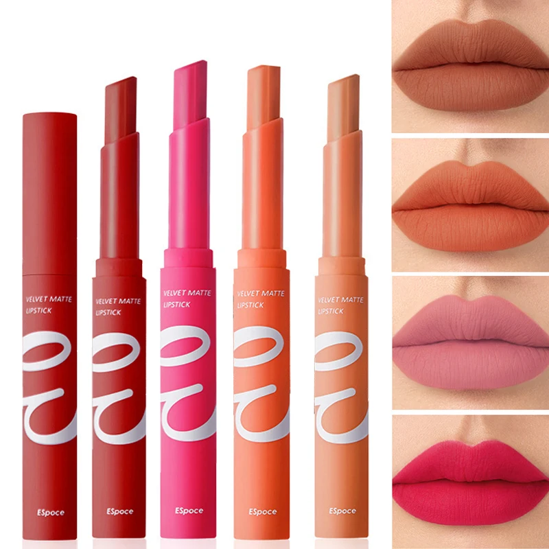 

Waterproof Matte Nude Lipstick Brown Nude Pigment Light OrangeLong Lasting Velvet Lip Gloss Balm Women Makeup Lipgloss Maquiagem