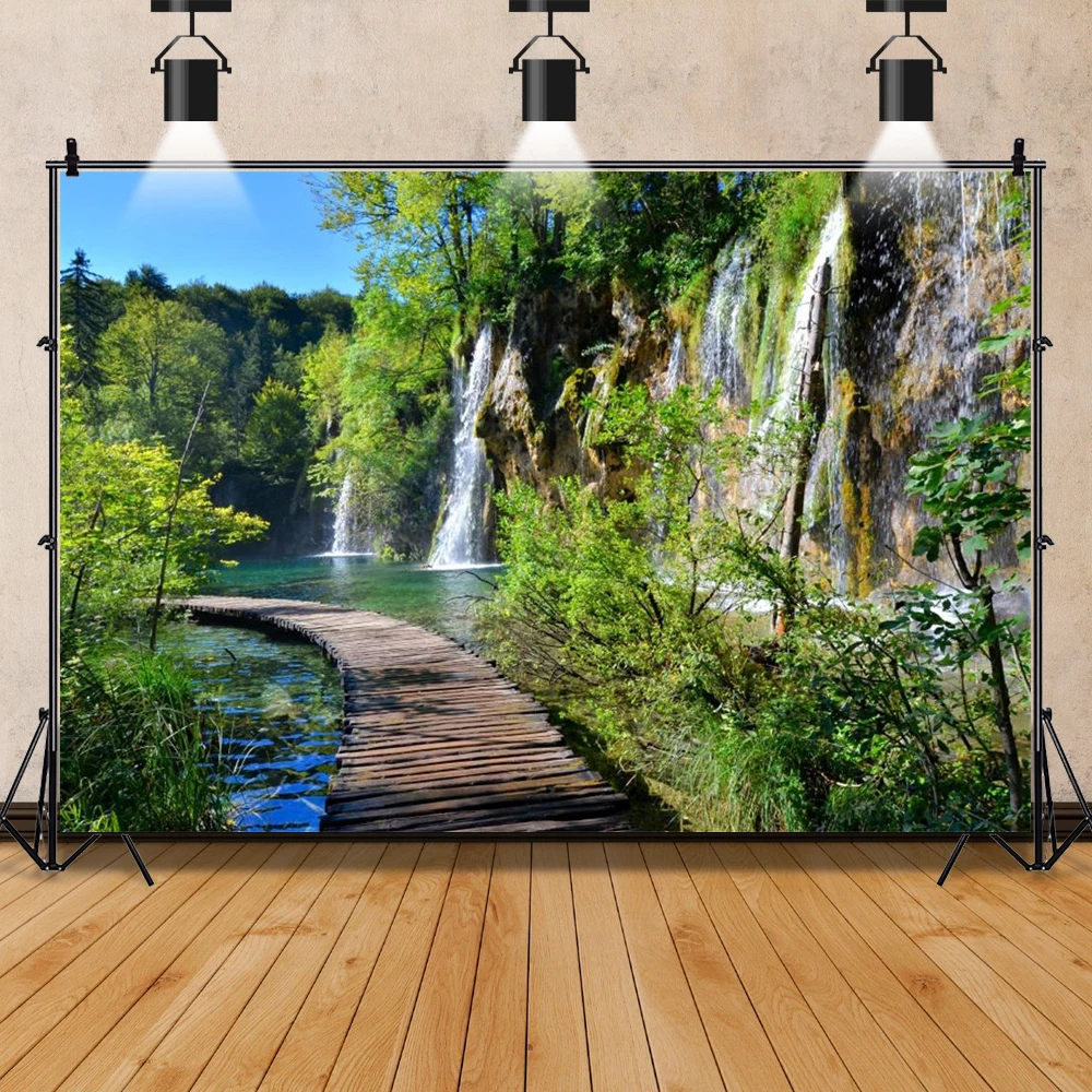 Laeacco Nature Backdrops Waterfall Mountain River Tree Wooden Way Beautiful View Scene Photo Backgrounds Photocall Photo Studio
Laeacco Nature Backdrops Waterfall Mountain River Tree Wooden Way Beautiful View Scene Photo Backgrounds Photocall Photo Studio