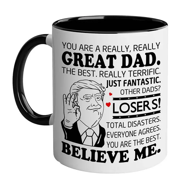 

Кружка с Дональдом Трампом, кофейная чашка с Дональдом Трампом, 350 мл, керамические кофейные чашки, вы действительно отличный отец, витационный президент