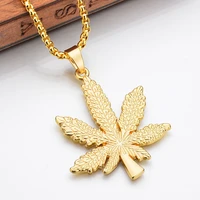 fashion stainless steel necklace for women man metal maple leaf choker pendant chain necklaces engagement jewelry accessories