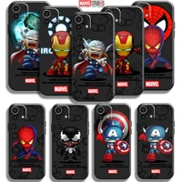 marvel cartoon iron man spiderman phone case for xiaomi mi 11 11 lite 5g black back coque silicone cover soft