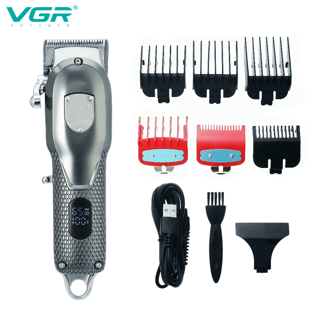 

VGR Electric Hair Clipper Professional Hair Cutting Machine Hair Trimmer Haircut Machine Metal Barber USB Charging for Men V-276