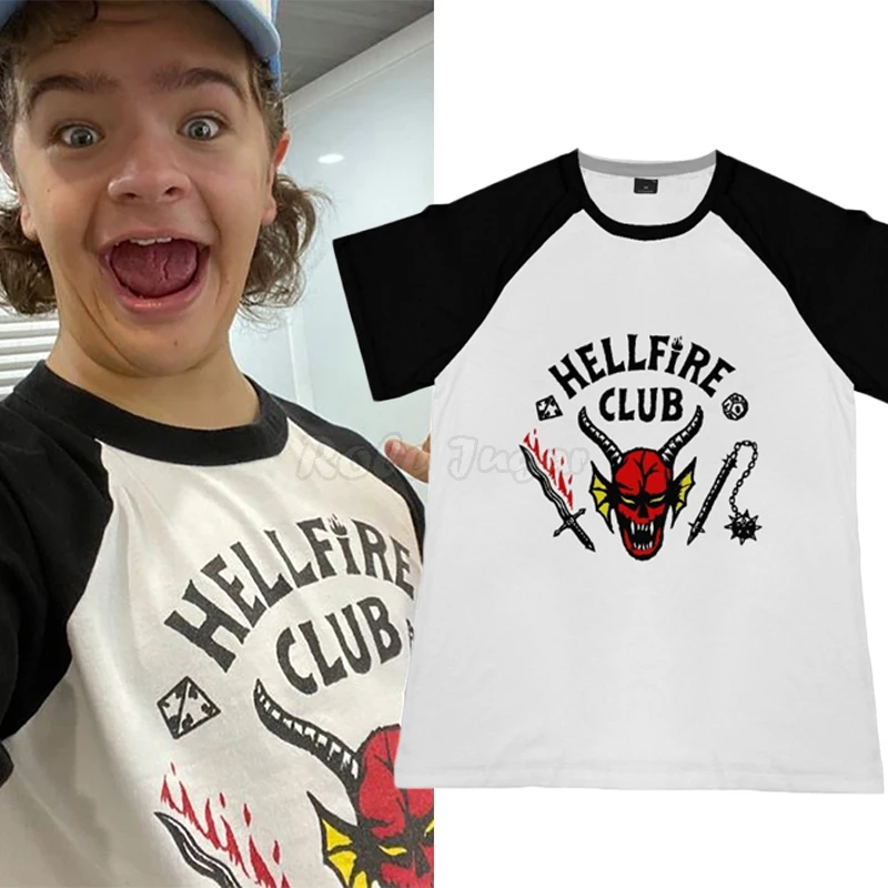 

Костюм для косплея из фильма «странные вещи»; Сезон 4; Летняя футболка с коротким рукавом и надписью «Hellfire Club» для мужчин и женщин; S-5XL