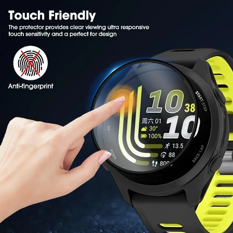 Фото Защитная пленка для экрана с 3D-изогнутой поверхностью для Garmin Forerunner 70/170, защита от царапин, HD, полное покрытие, защитная пленка для экрана Forerunner 170/70 №3