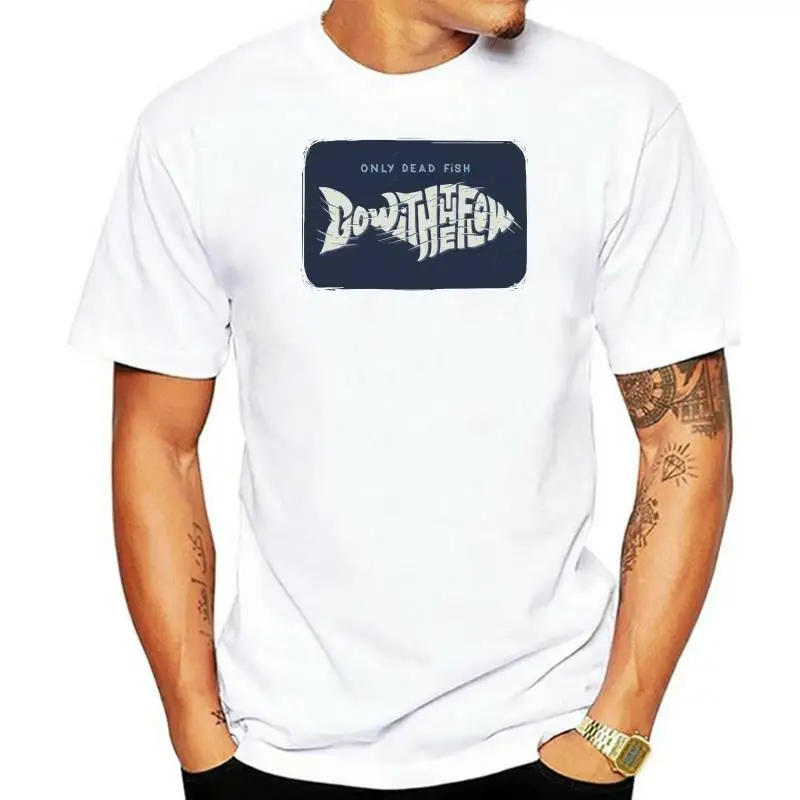 

Title: Go With The Flow Logo Mens T-Shirt men t shirt