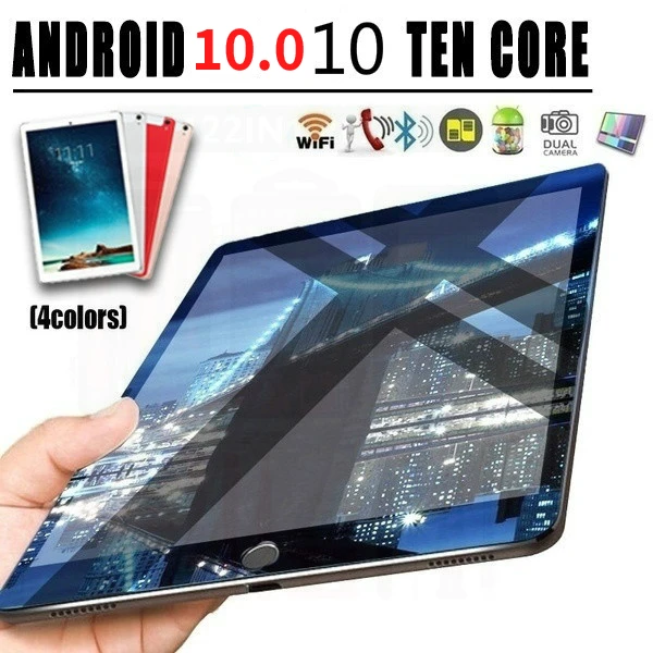 

2022 4G Network WiFi Tablet PC 10 Inch Ten Core RAM 6GB ROM 128GB Android 10.0 Screen Dual SIM Dual Camera Rear tablet