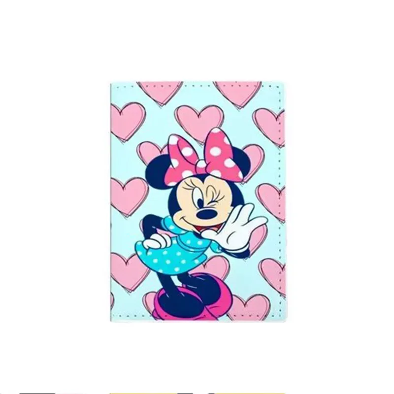 2023 New Design Disney Mickey Passport Cover Holder Business PU Leather ID Bank Card Storage Wallet Purse Travel Accessories images - 6