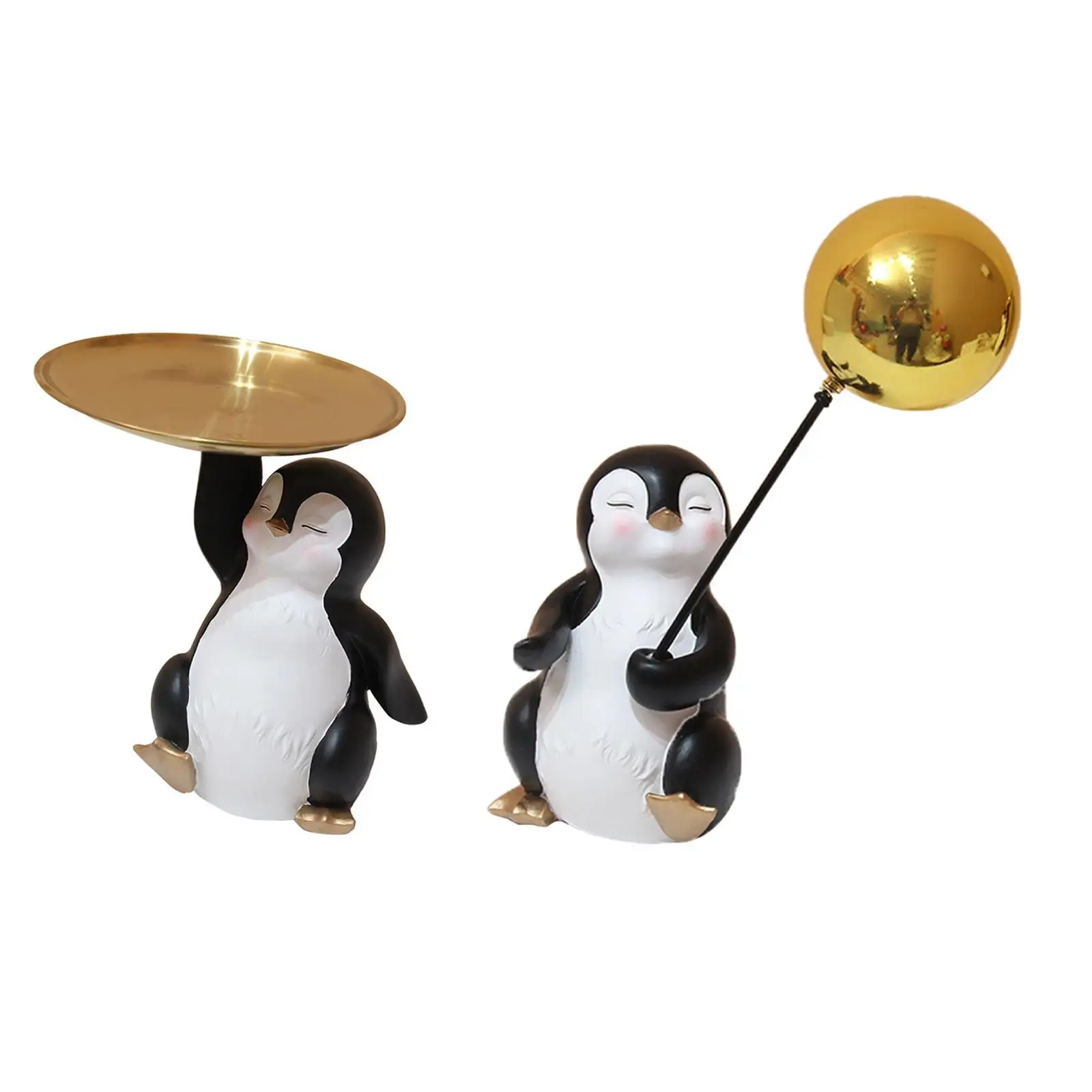 

Penguin Statue Keys Storage Animal Sculpture Desktop Decorations for Desk Office