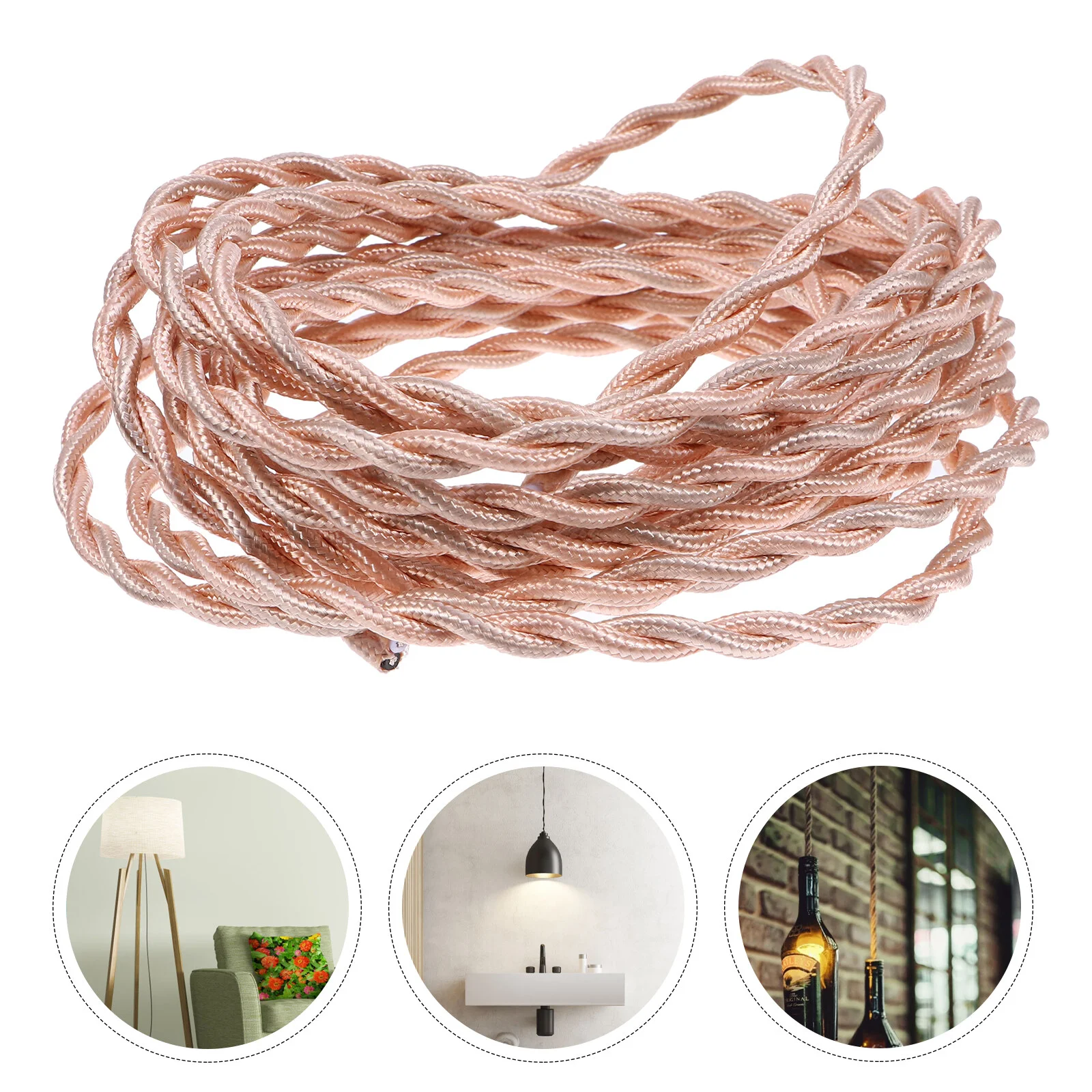 

Chandelier Twisted Wire Electrical Cord DIY Accessories Vintage Lamp Power Line