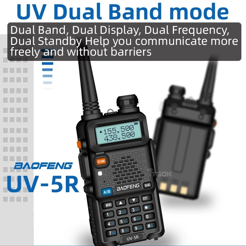 BaoFeng UV 5R Walkie Talkie Radio Comunicador Dual Band Long Range Two Way FM Amateur CB Stations Powerful Handheld Transceiver
