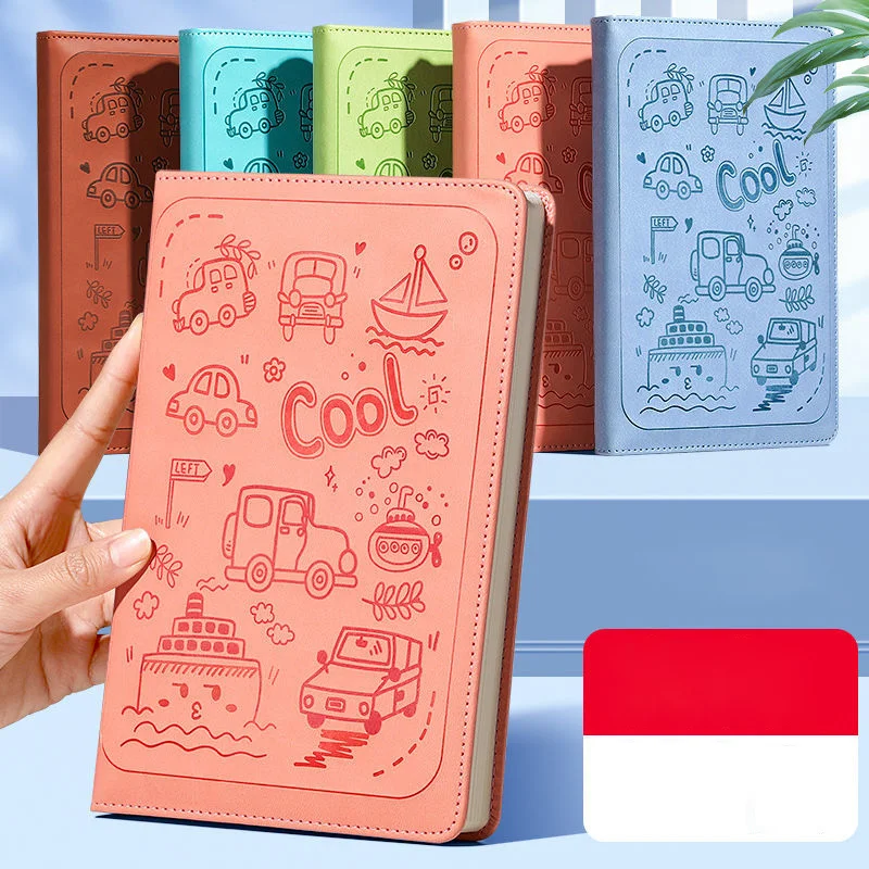 

Korean Portable Notebook A5/A6 Cute Cartoon Girl Heart Thickened Simple Candy Color Diary Literary Exquisite Small Hand Book