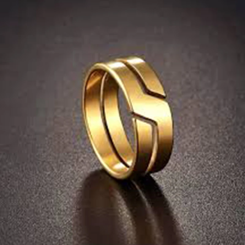 

Fashion Unique Titanium Steel Couple Rings for Men Women High Quality Stainless Steel Rings Jewelry Engagement Anniversary Gift