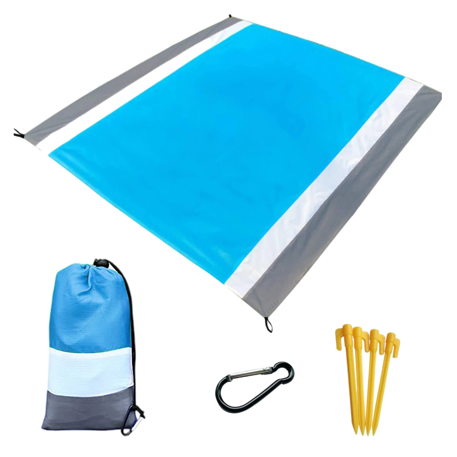 

Sand Free Beach Blanket Big & Compact Sand-Free Mat Quick Drying Lightweight & Durable Blanket Beach Accessories