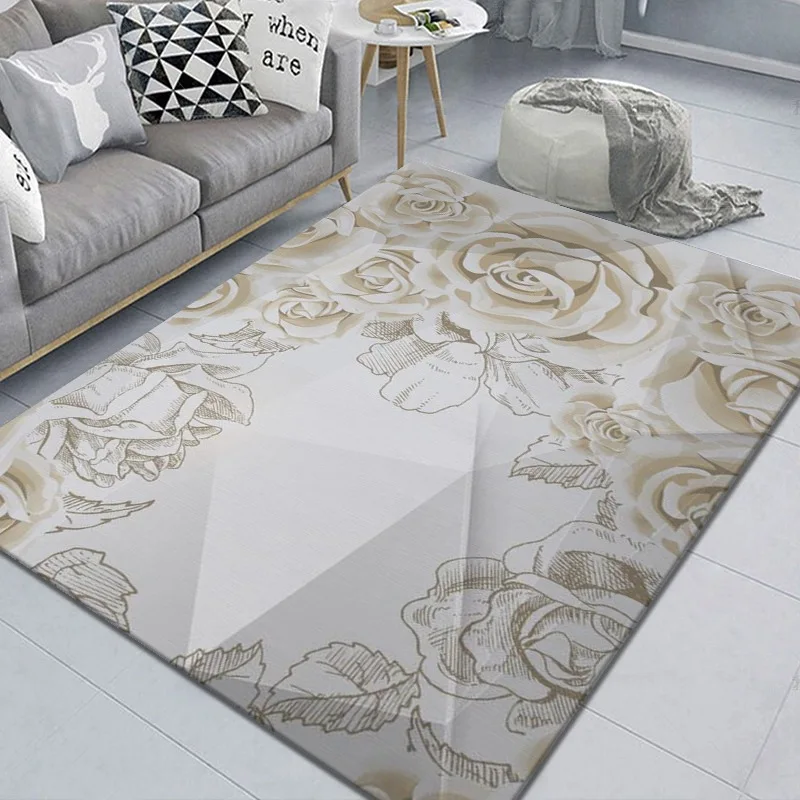 

Simple Style Plain Carpet Decoration Bedroom Living Room Large Area Carpet Children'S Room Bathroom Non-Slip Floor Mat