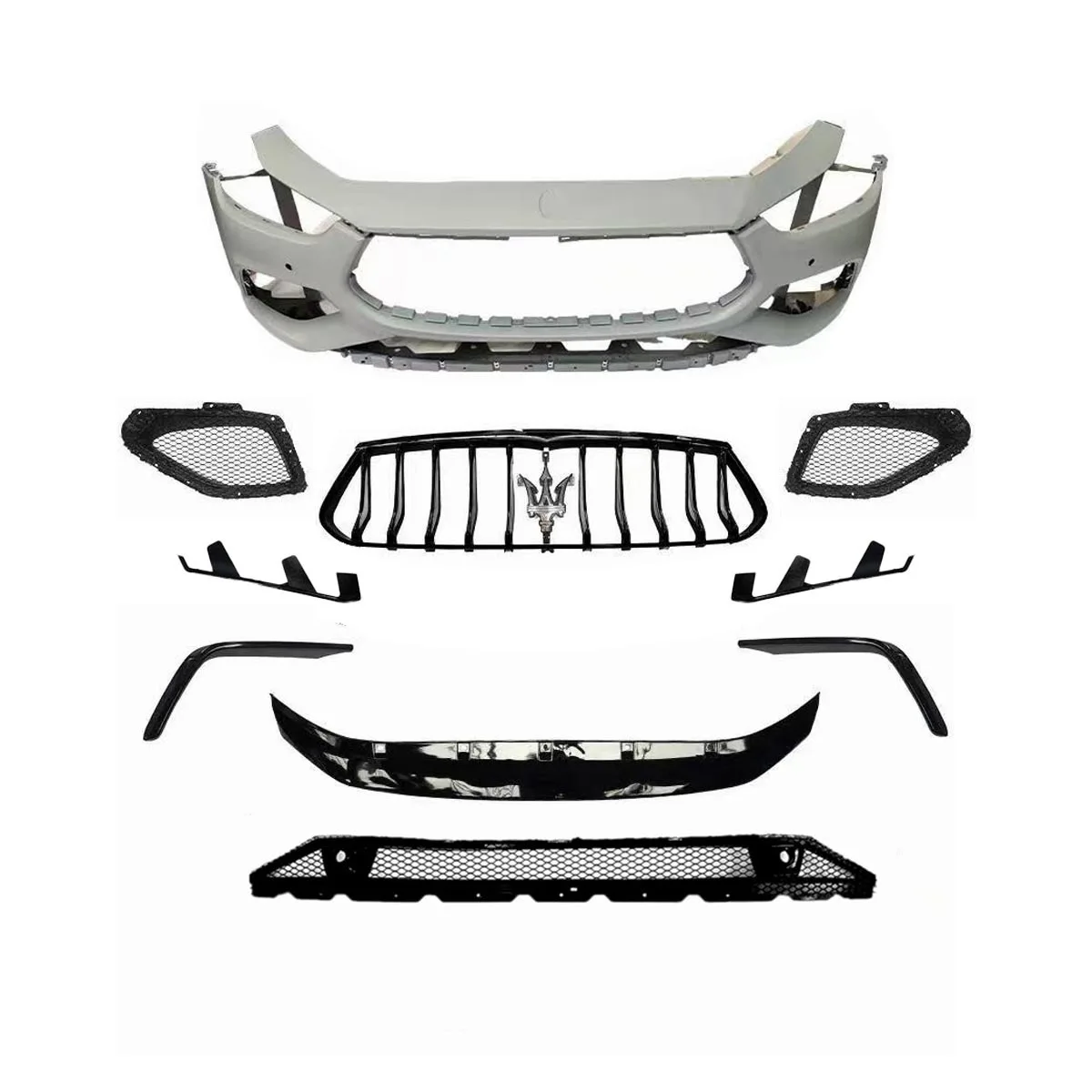 

Factory direct sale New Car Bumper For Maserati Ghibli 2014 2015 2016 2017 2018 2019 2020 2021 Upgrade GTS Style Front bumper