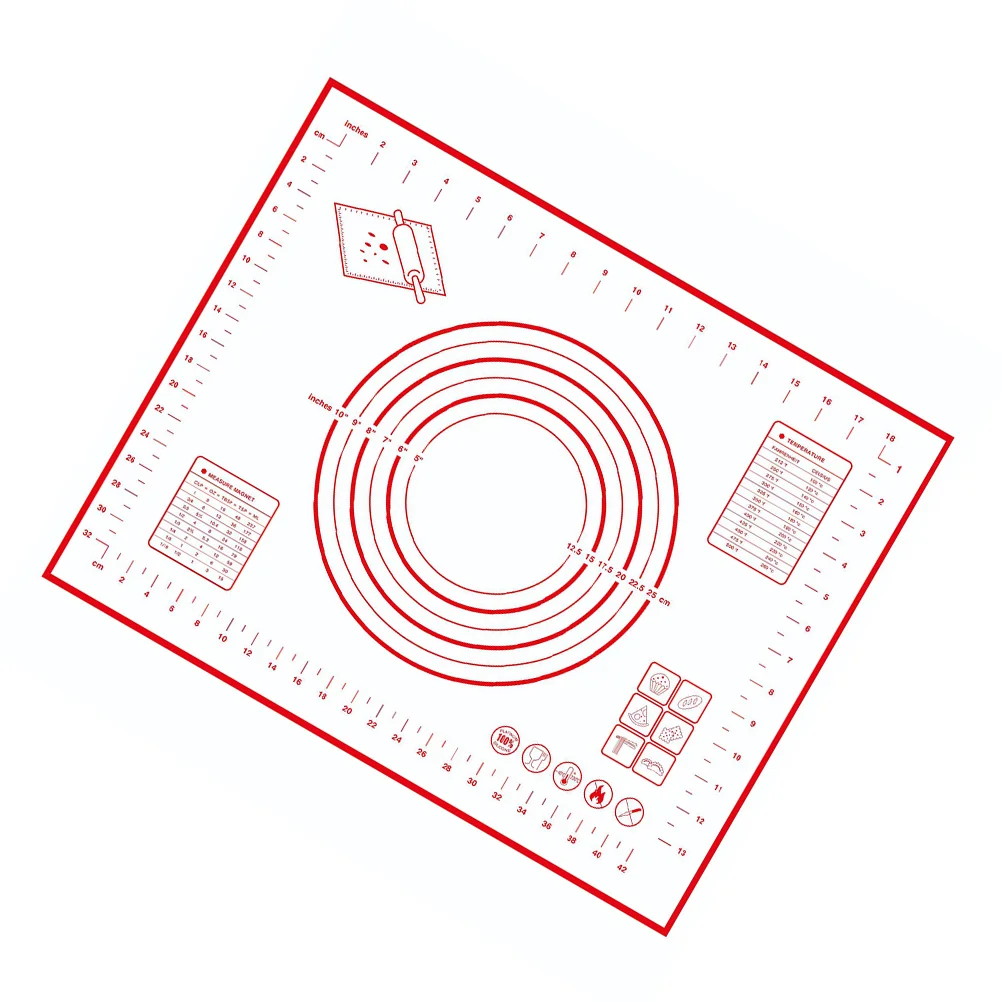 

Mat Baking Silicone Pastry Dough Mats Rolling Non Stick Sheet Kneading Pie Fondant Breadfor Liner Crust Measurement Padcookie