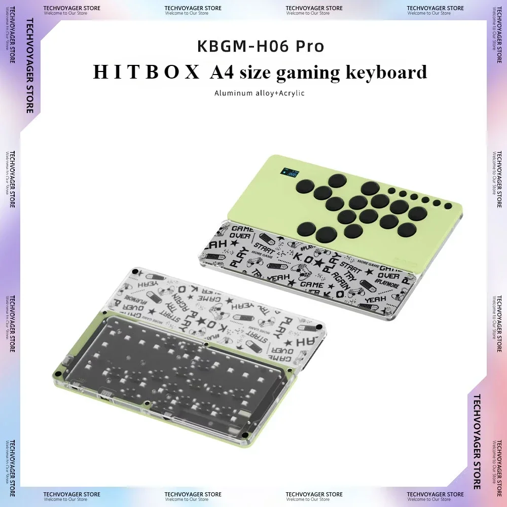 DOIO KBGM-H06 PRO Игровая клавиатура HITBOX Портативный аркадный джойстик формата А4 из