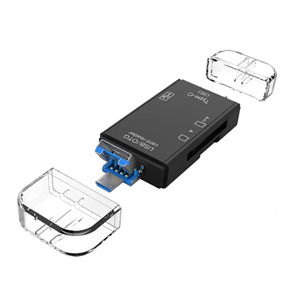 2022 New High Quality USB Type-C TF-SD Card Reader OTG Adapter Mini USB 3.0 Card Reader 6 In 1 For Multifunctional Laptop images - 6