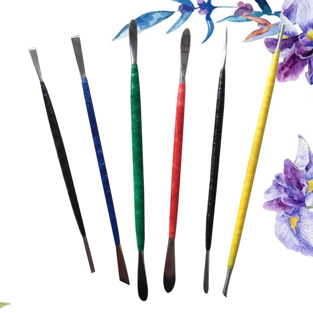 

Clay Pottery Tools Sculpting Tool Modeling Wax Kit Metal Handle Hand Steel Carvers Knive Carving Carver Dotting Making