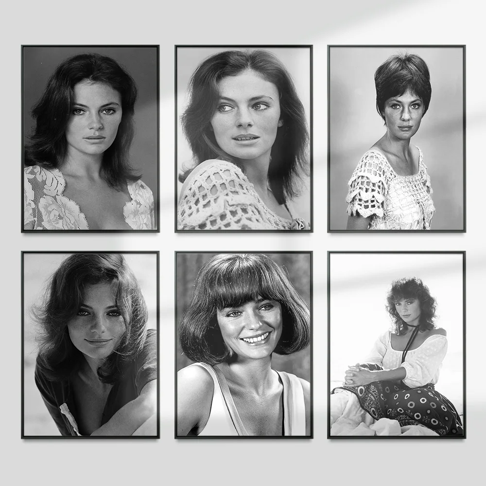 

Jacqueline Bisset Star Black White Retro Poster Actress Photo Canvas Painting Wall Picture Decor Gift