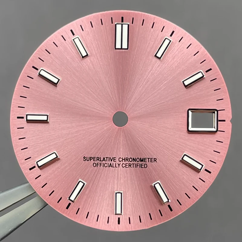 Фото Циферблат NH35 28,5 мм Sunray 62MAS Prospex без логотипа, зеленый светящийся Seiko Mod, запасные части, подходят для циферблата часов NH35N/H36 NH35 №3