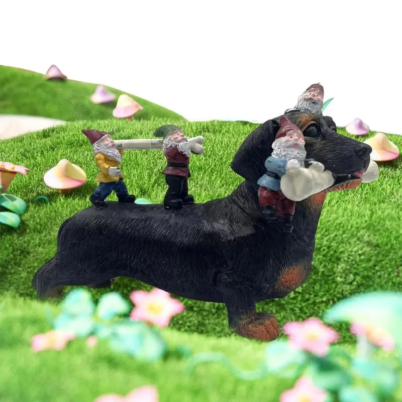 

Gnome Dog Garden Statues Resin Garden Statues Dachshund Dwarf Garden Decoration Gnome Statue Sculptures For Outdoor Home Yard