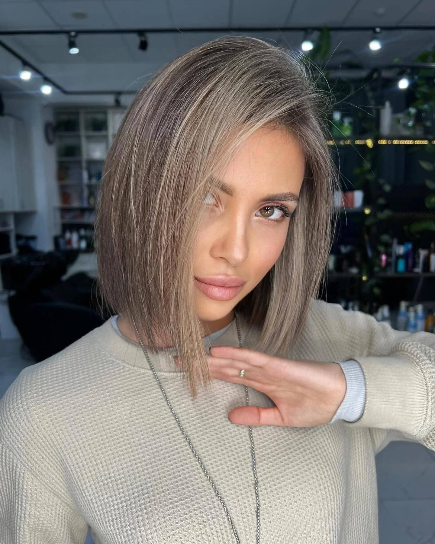 Светло-коричневый парик из 150% 180% плотности (окрашиваемый) короткий прямой полный