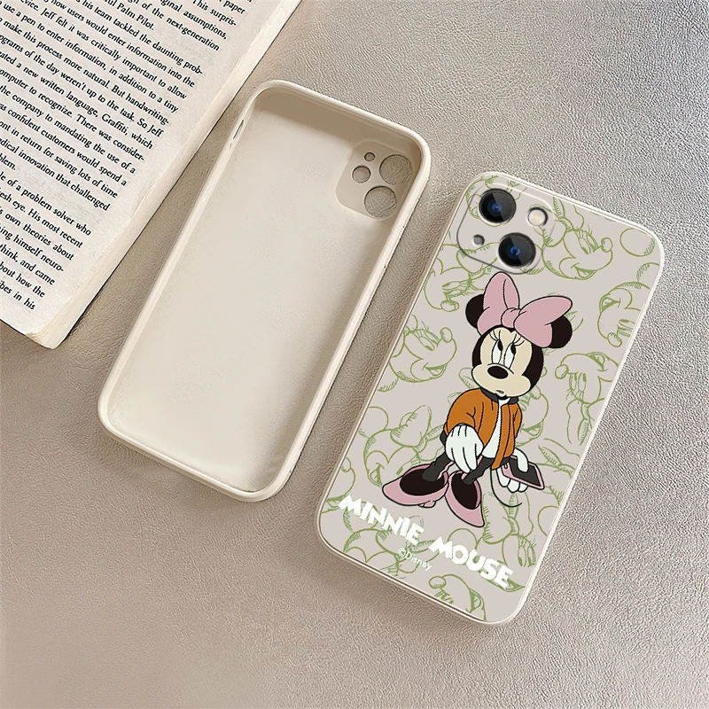 

Phone Case 11 Mickey Minnie Cartoon White For iPhone 13 12 11 Pro Max 7 8 Plus XR XR XS Max 6 6s SE Cover Coque Back