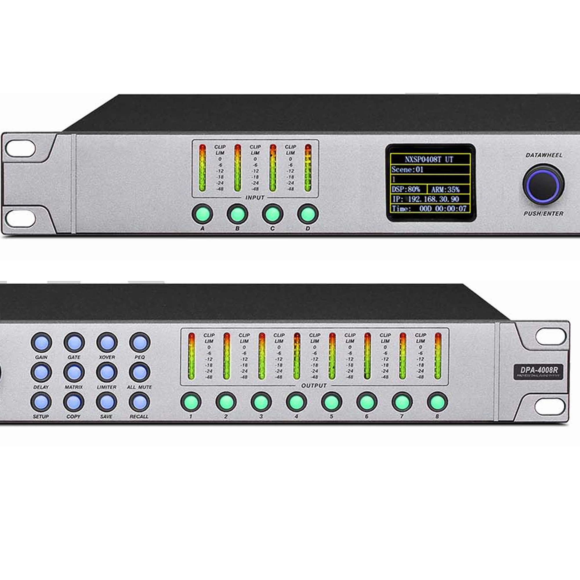Paulkitson DAP4008 4In 8Out профессиональный процессор цифровой 32Bit DSP 13-полосный эквалайзер