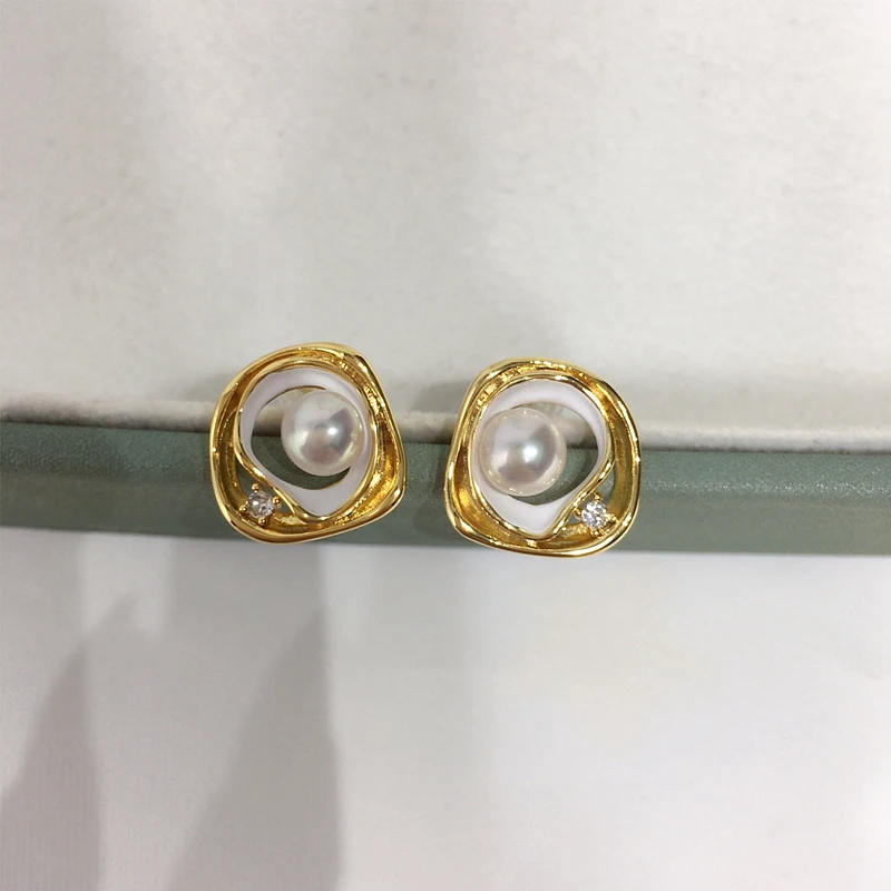 Женские серьги ZHBORUINI с натуральным пресноводным жемчугом и легкими роскошными