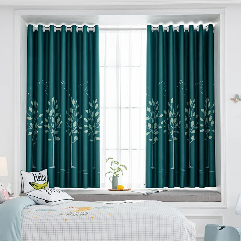 

Curtains for Bedroom Living Dining Room Simple installation finished product shading sunshade bay window