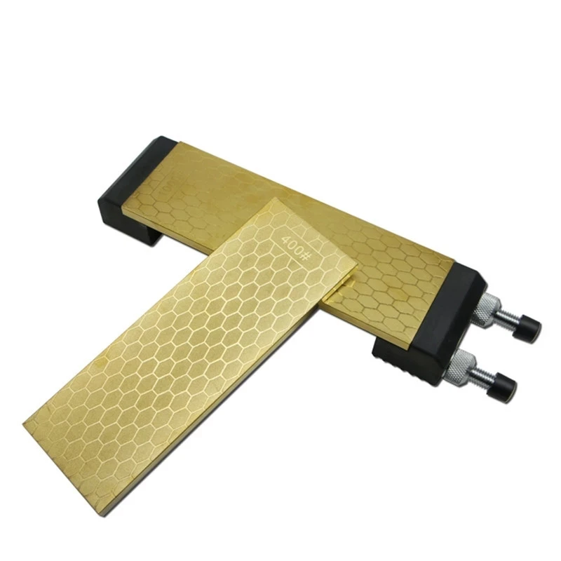 

Double Sided 400 and 1000 Grits Diamond Whetstone Titanium With Size 200*70*8mm Knife Sharpening Stone with Holder h5