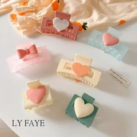 ly faye acrylic love temperament simplicity hair clips for women crab hair clip accessories pins new headwear