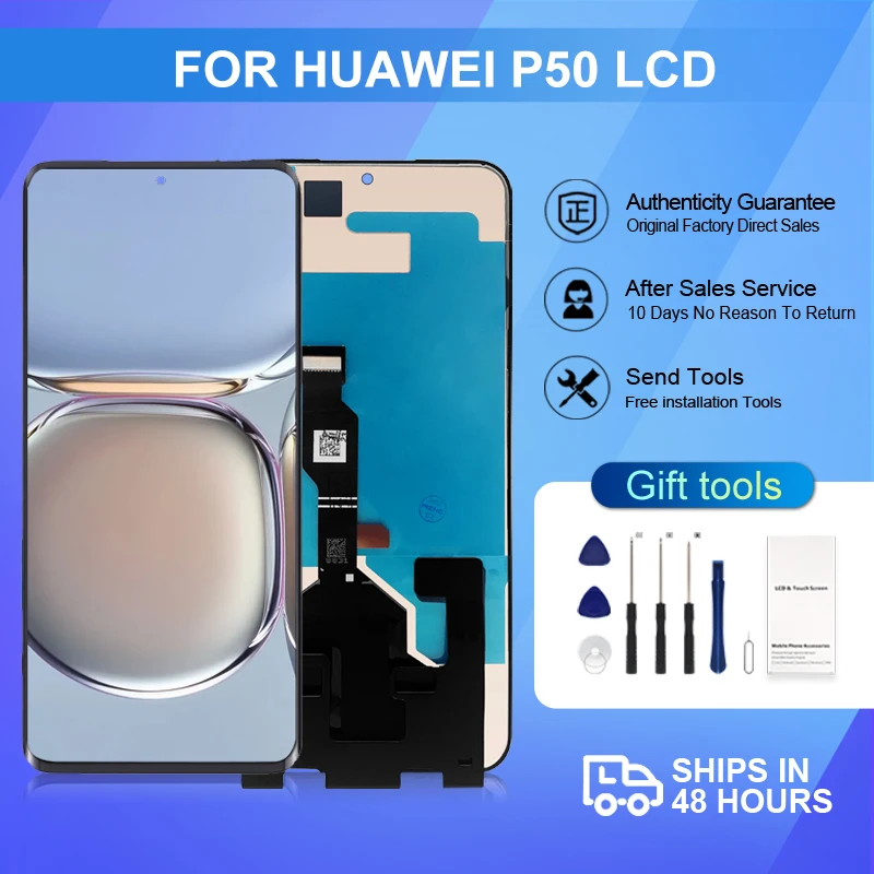 

1Pcs 6.5 Inch JAD-LX9 Display For Huawei P50 Lcd Touch Panel Screen Digitizer JAD-AL50 Assembly With Tools Free Shipping