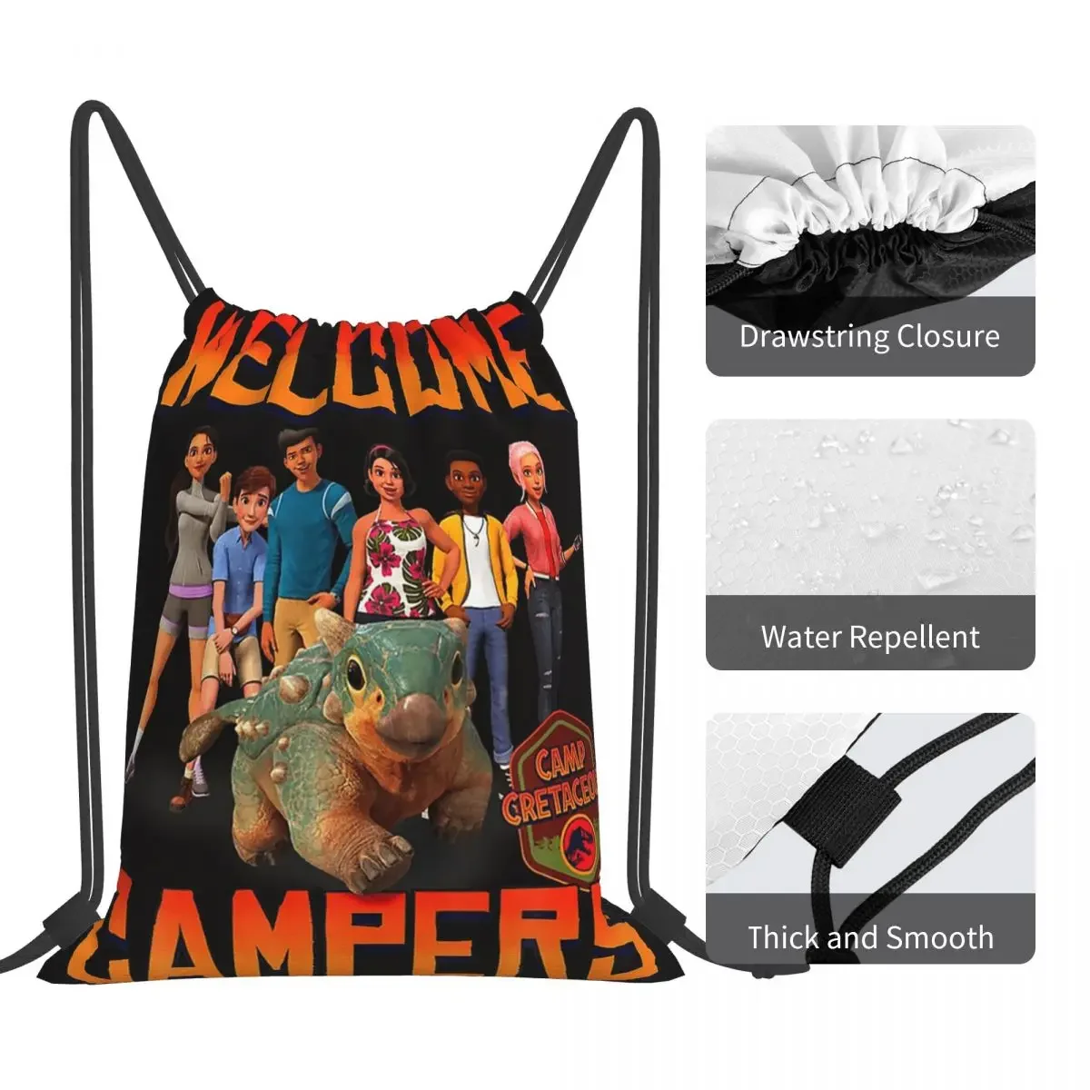 Лагерь мира Юрского периода Cretaceous Добро пожаловать Кемперы Групповые рюкзаки