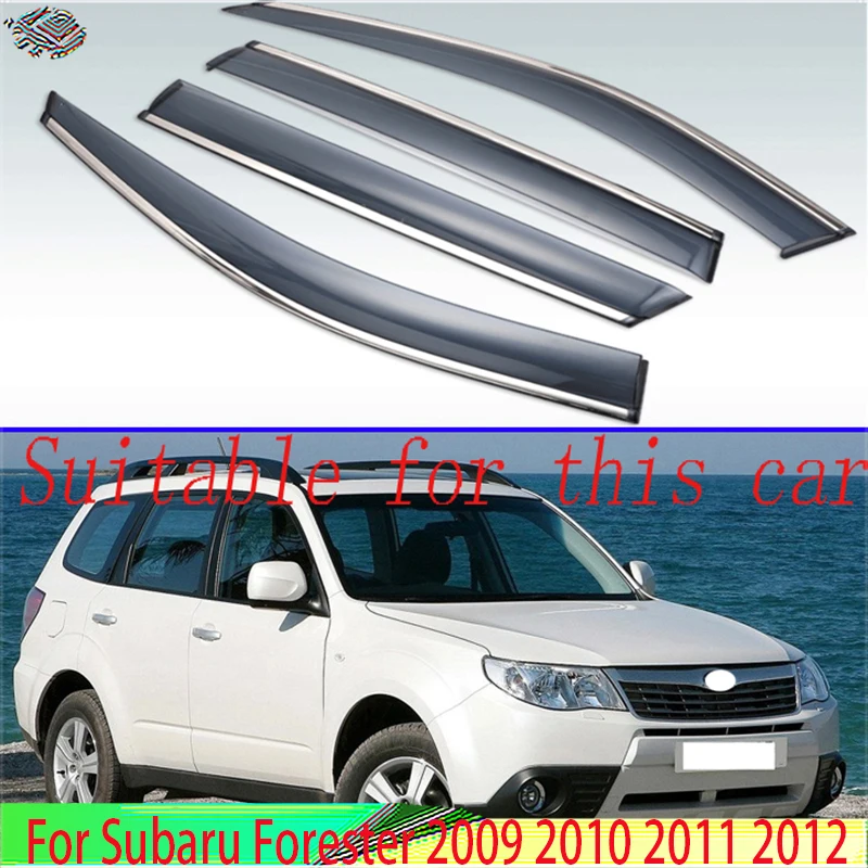 4 шт. пластиковый Наружный козырек для Subaru Forester 2009 2010 2011 2012 | Автомобили и