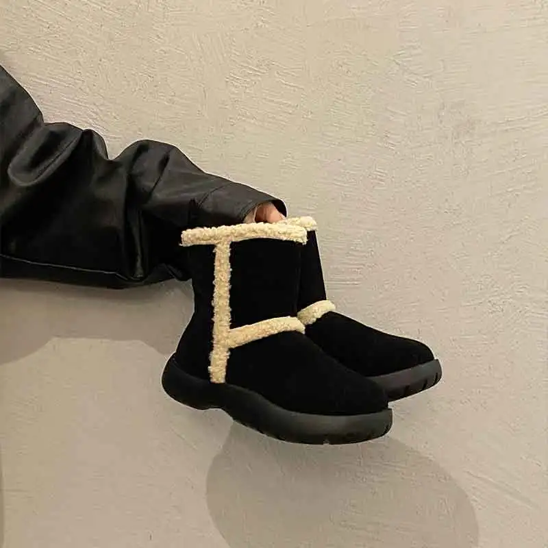 Обувь женские сапоги с круглым носком австралийские ботинки женская зимняя