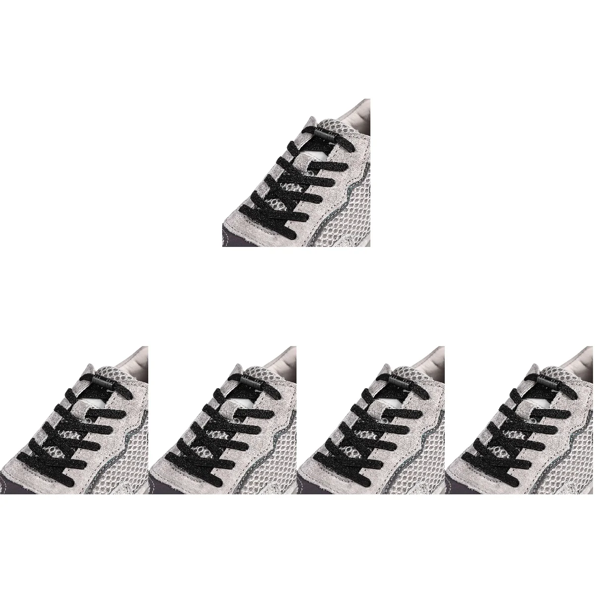 10 Pairs Lace-free Elastic Stretch Shoe Laces Kids Shoelaces Sneakers Shoes Cloth No Tie Child