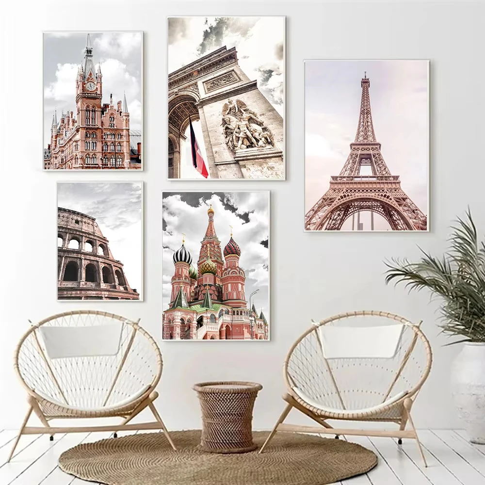 Итальянская версия Париж-башня настенное искусство скандинавский городской