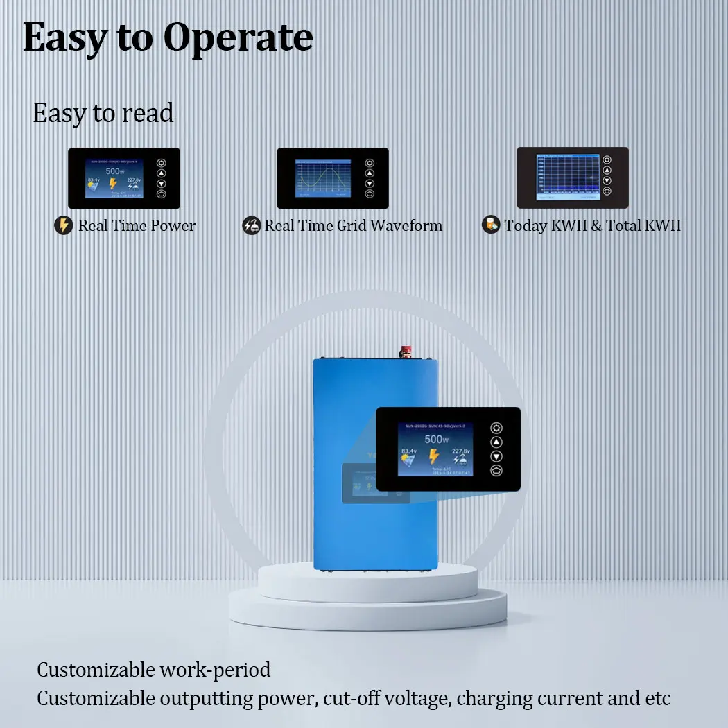 Y&ampH 1000 Вт MPPT инвертор солнечной сети с датчиком ограничителя вход постоянного