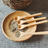 natural wooden dessert scoop mini ice cream spoon soup spoons western wedding party tableware coffee accessories kitchen tools