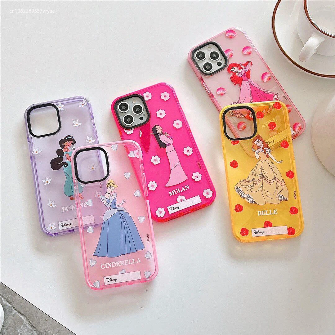 

Cartoon Disney Alice Princess Toys Phone Cases For iPhone 14 13 12 11 Pro Max XR XS MAX 8 X 7 Anti-drop Soft Cover Girl Gift