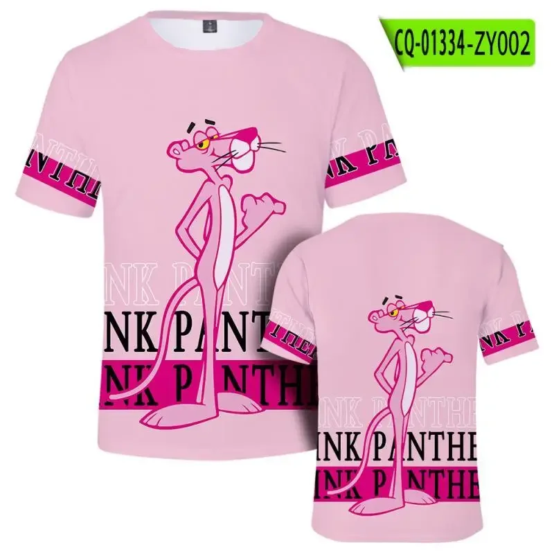 Футболка С 3d Принтом Розовой Пантеры В Корейском Стиле Летняя Мода Для Взрослых И