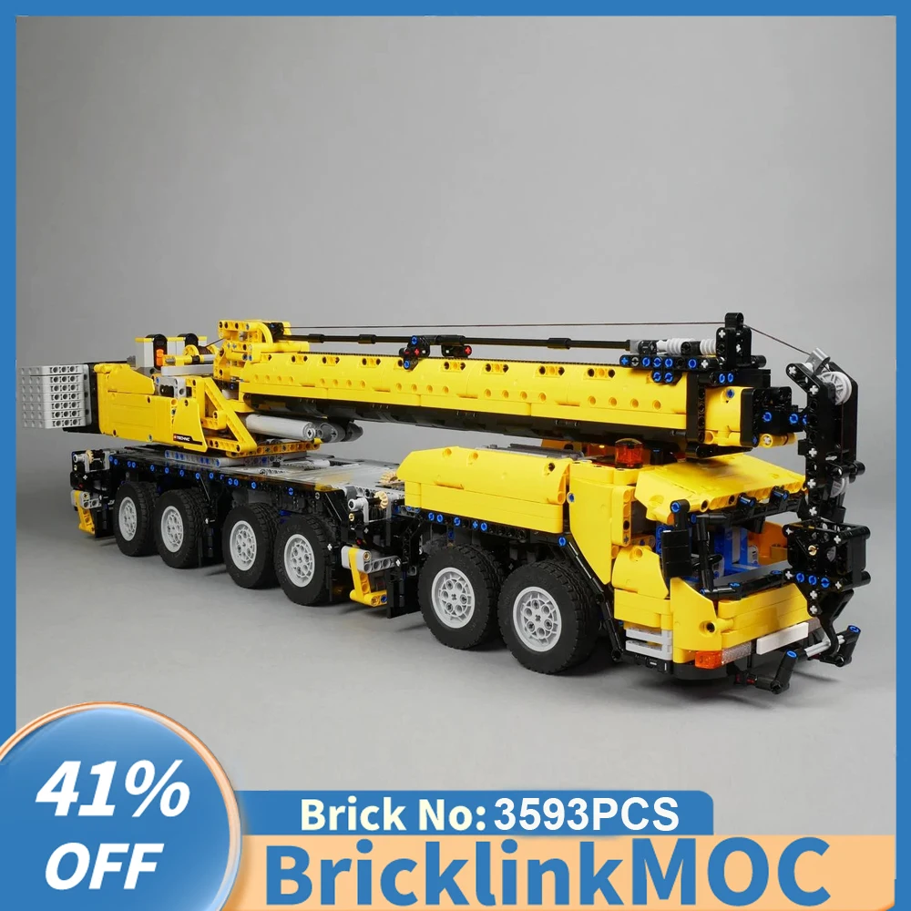 НОВЫЙ 3593 шт. MOC city Engineering Series Grove GMK6400 модель мобильного крана сделай сам творческие