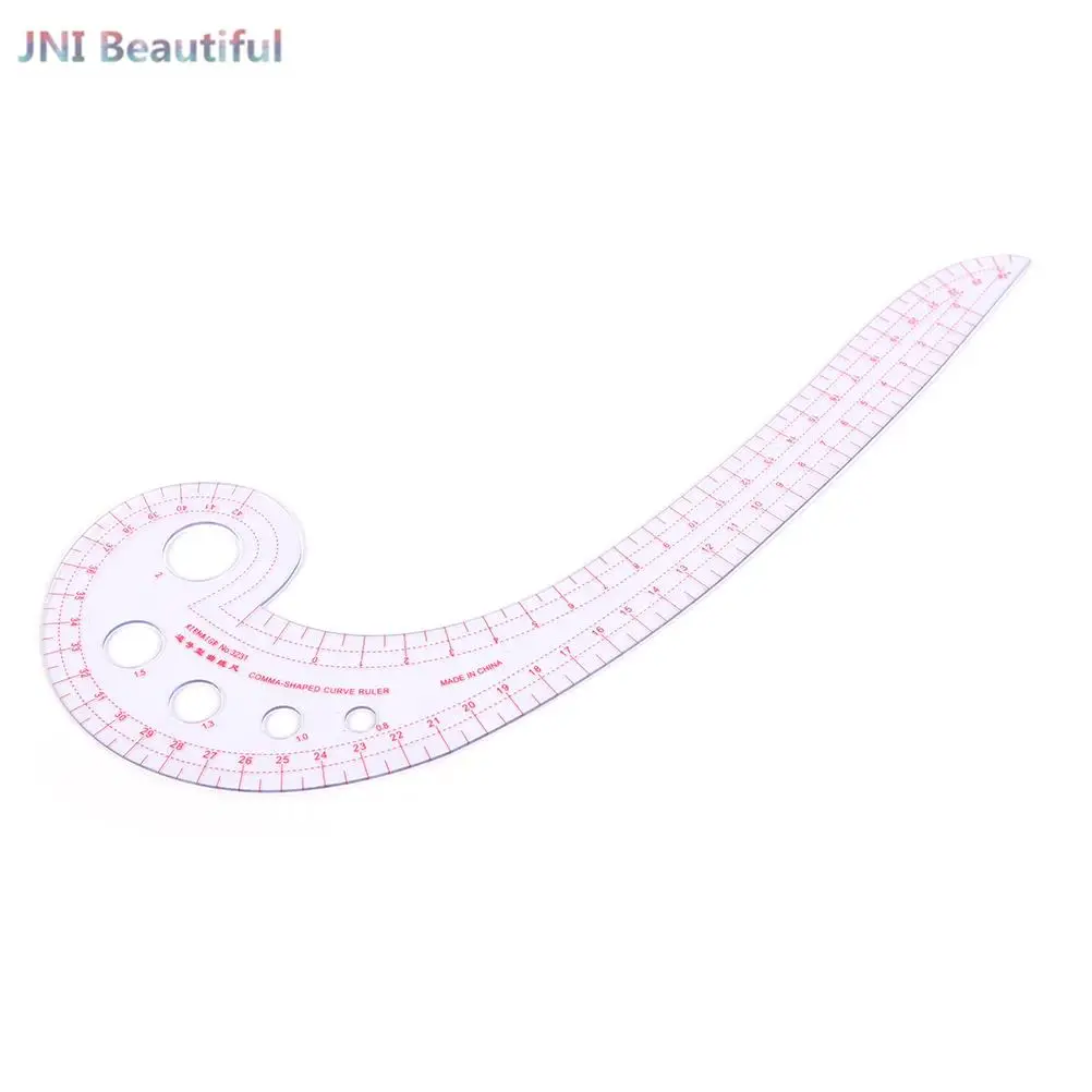 

Comma Shaped Affordable 11.8" Long Plastic Transparent French Curve Ruler Spline Sewing