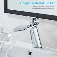summer sale wovier basin modern waterfall bathroom faucet with supply hose mixer tap wash basin faucet single handle short body